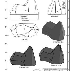 Digital printable PDF glass terrarium creat pattern template, Geometric/Polygonal glass digital drawing for printing,stained glass terrarium image 6