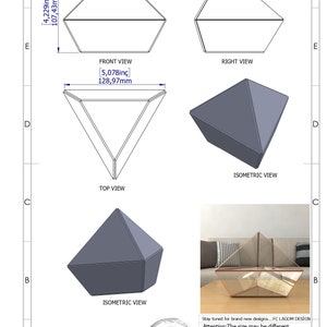 Digital printable PDF glass terrarium creat pattern template, Geometric/Polygonal glass digital drawing for printing,stained glass terrarium