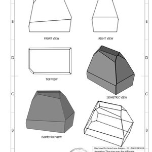 Digital printable PDF glass terrarium creat pattern template, Geometric/Polygonal glass digital drawing for printing,stained glass terrarium