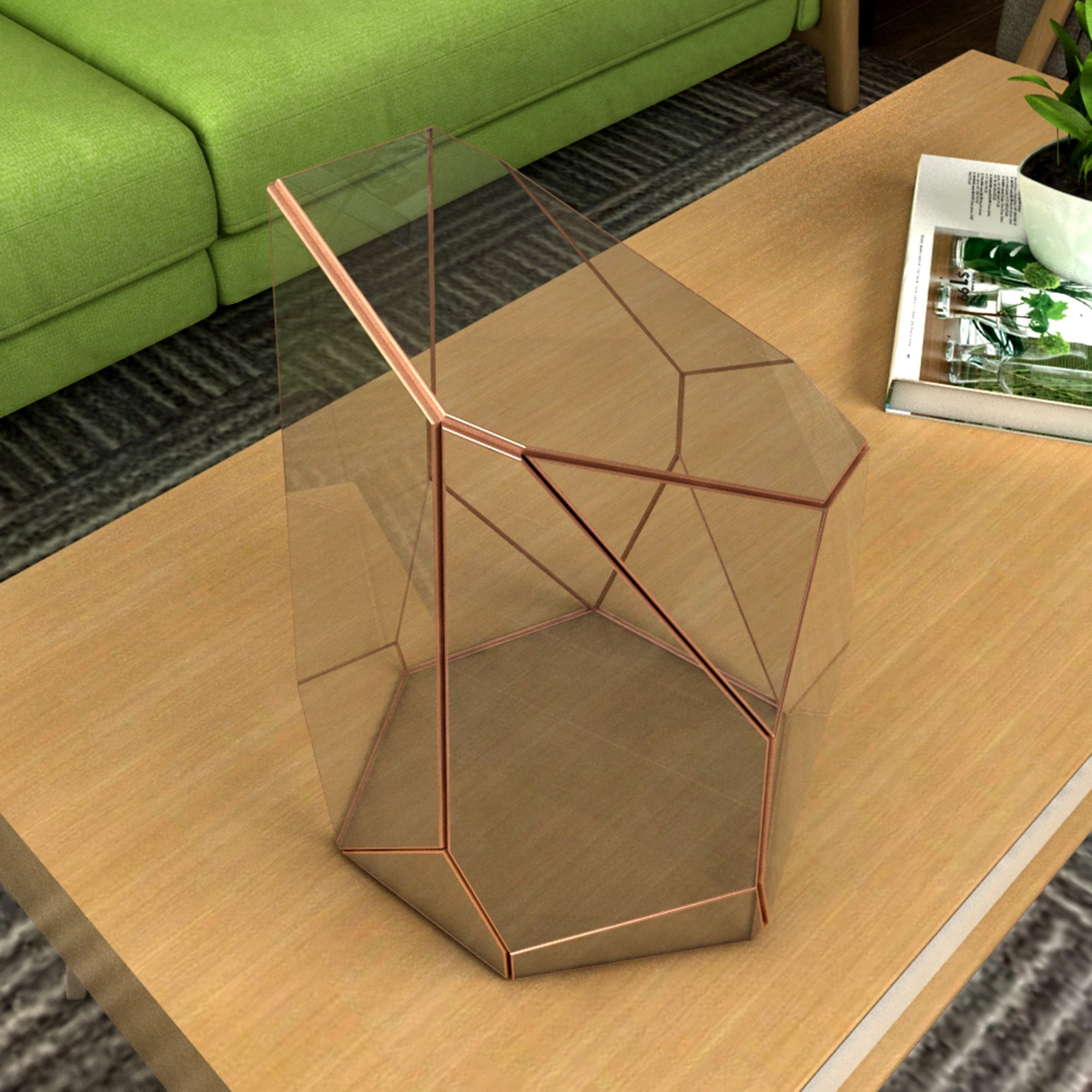 Digital printable PDF glass terrarium creation pattern template, Geometric/Polygonal glass digital drawing for printing,pdf template