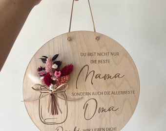 Muttertag,  Geschenk für Mama und Oma Holzschild Mama, Oma