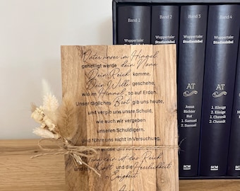 Wooden sign Bible verse, Our Father in heaven, Matthew 6:9-13 Bible verse, gift card, God, Jesus, Holy Spirit