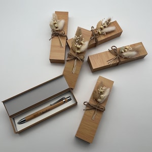 Kugelschreiber personalisiert Geschenk mit Trockenblumen, individueller Gravur, Geschenk Gift, Geburtstagsgeschenk, Abschiedsgeschenk
