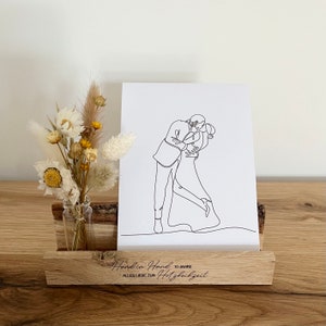 Kartenhalter personalisiert, Fotohalter, Fotoleiste mit Trockenblumen,  Kartenhalter mit Wunschtext, Fotoleiste, Personalisierungsgeschenk