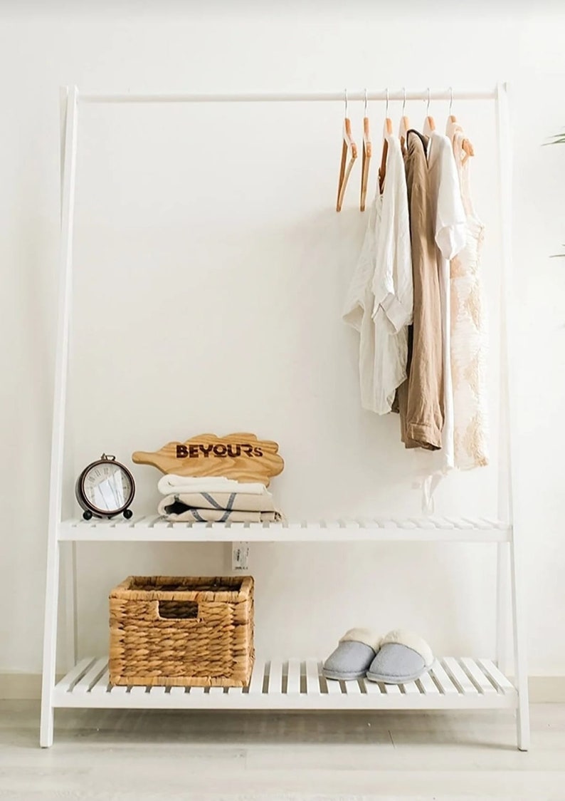 Wood Clothes Rack Clothing Rack Large Modern Coat Rack Etsy