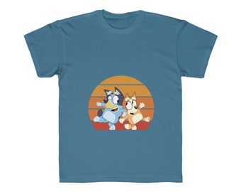 Bluey Inspired Kids Tee, Bingo and Bluey, Gift for Kids, Kids TShirt, Bluey TShirt