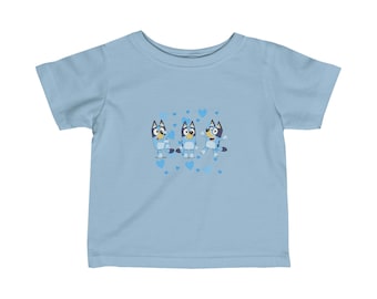 Bluey Inspired Baby Tee, Bluey TShirt for Baby, Bluey baby Tee