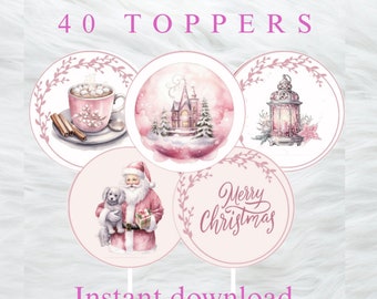Weihnachten Cupcake und Cookie Toppers, printable