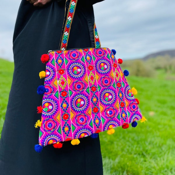 Sac Afghan Brodé traditionnel tribal kuchi Pochette / sac à main.