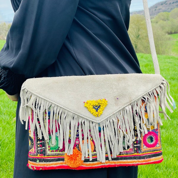 Sac Afghan bohème boho, Sac traditionnel tribal kuchi Pochette / sac faites à la main