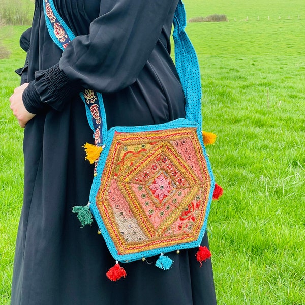 Sac Afghan Brodé traditionnel tribal kuchi Pochette / sac à main.