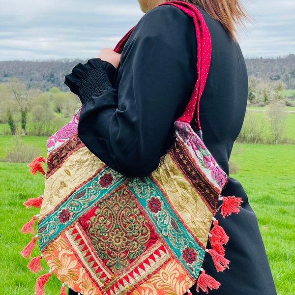 Sac Afghan Brodé traditionnel tribal kuchi Pochette / sac à main.