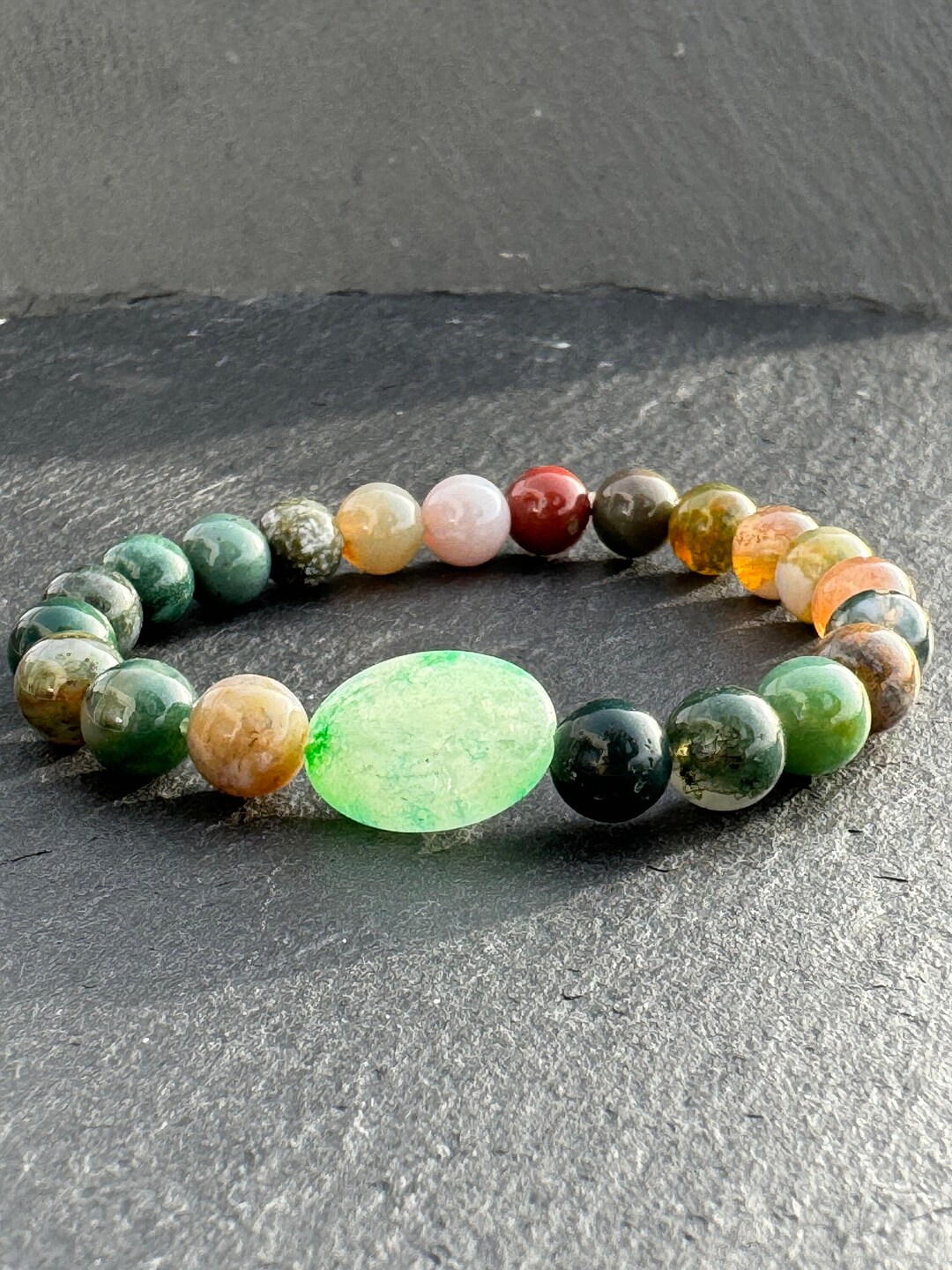 Bracelet Multicolore Années 1970 – Perles Fantaisie Et éléments Composites, Vintage