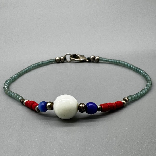 Bracelet Perles sapphire, bracelet homme, bracelet pierre Naturelle, bracelet sapphire, bijoux ancienne ethnique berbère