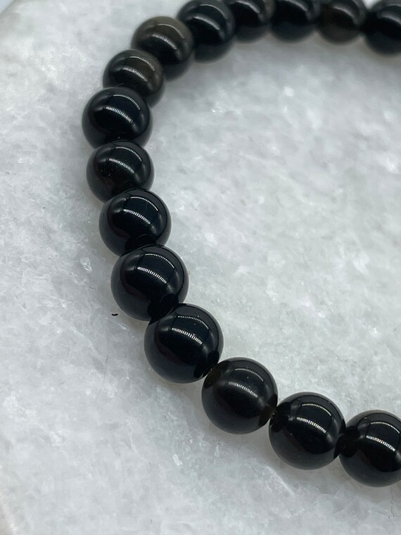 Bracelet en pierre naturelle obsidienne bracelet … - image 3
