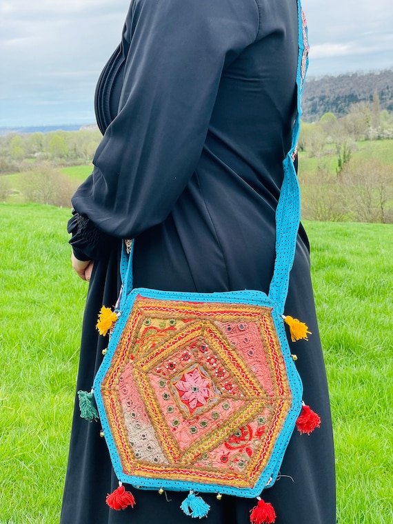 Sac Afghan Brodé traditionnel tribal kuchi Pochet… - image 2