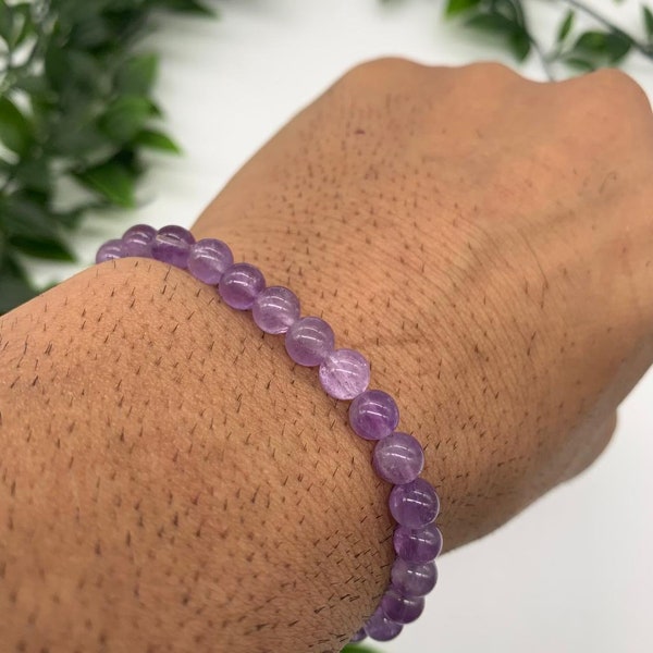 Bracelet améthyste, pierre précieuse véritable de haute qualité