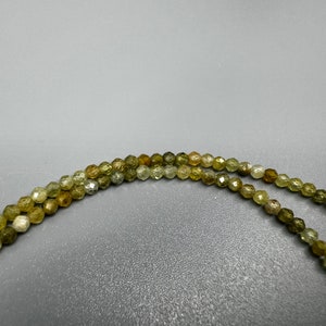 Collier fine grenat, collier pierre naturelle grenat collier pierre précieuse collier perles grenat, fermeture en largen perles 2mm image 6