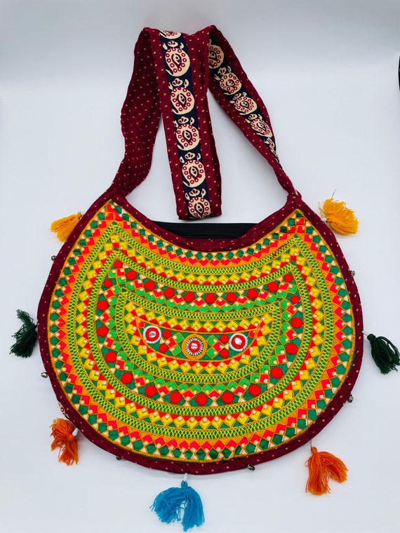 Sac Afghan Brodé traditionnel tribal kuchi Pochet… - image 3