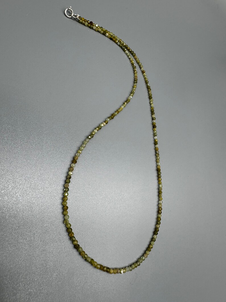 Collier fine grenat, collier pierre naturelle grenat collier pierre précieuse collier perles grenat, fermeture en largen perles 2mm image 4