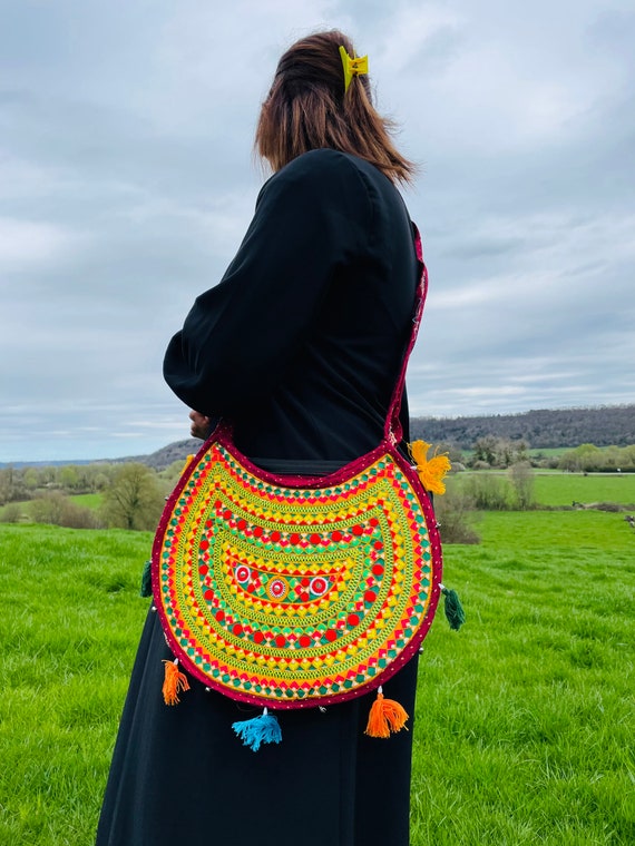 Sac Afghan Brodé traditionnel tribal kuchi Pochet… - image 1