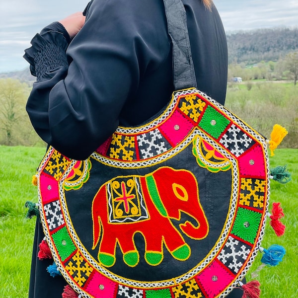 Sac Afghan Brodé traditionnel tribal kuchi Pochette / sac à main.