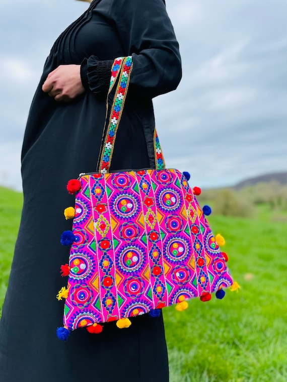 Sac Afghan Brodé traditionnel tribal kuchi Pochet… - image 1