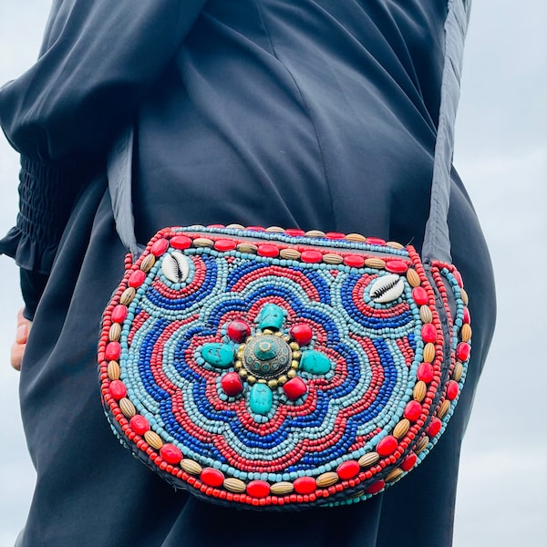 Sac Afghan bohème boho, Sac traditionnel tribal kuchi Pochette / sac faites à la main