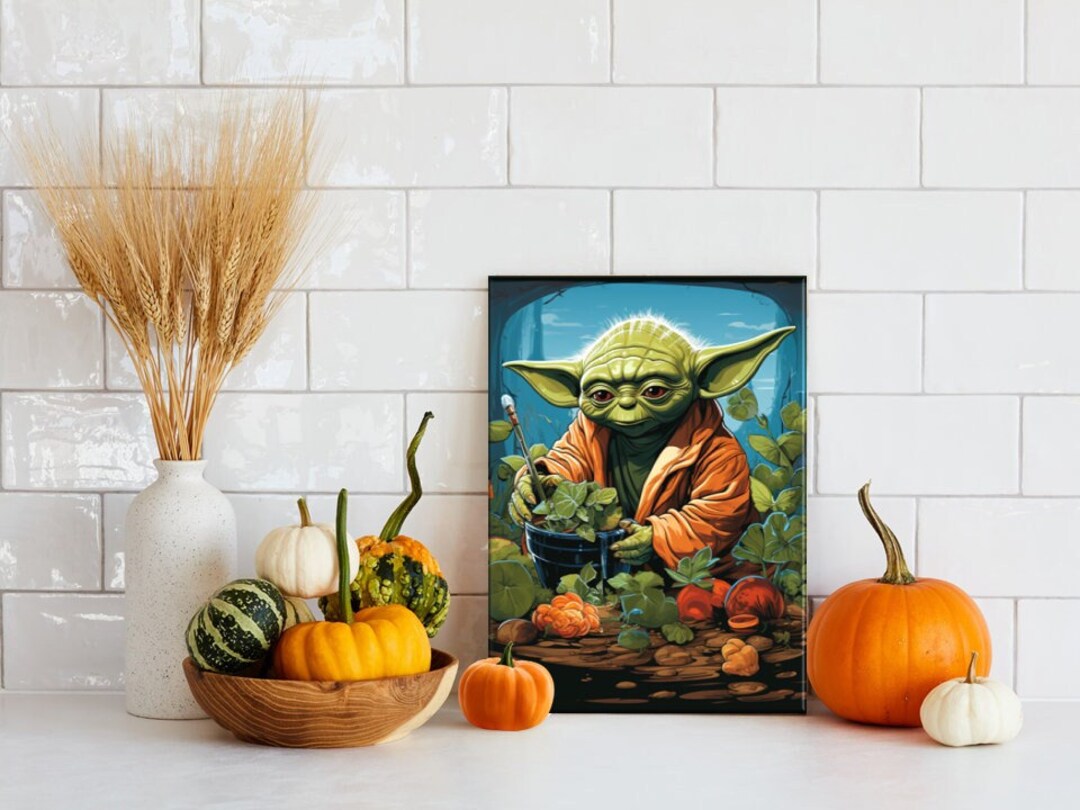Baby Yoda Canvas Digital File Etsy