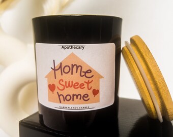 Home sweet home candle 10 OZ Soy wax candle - New Home Gift, House warming Candle Gift, Real Estate Agent Closing Gift, First Home