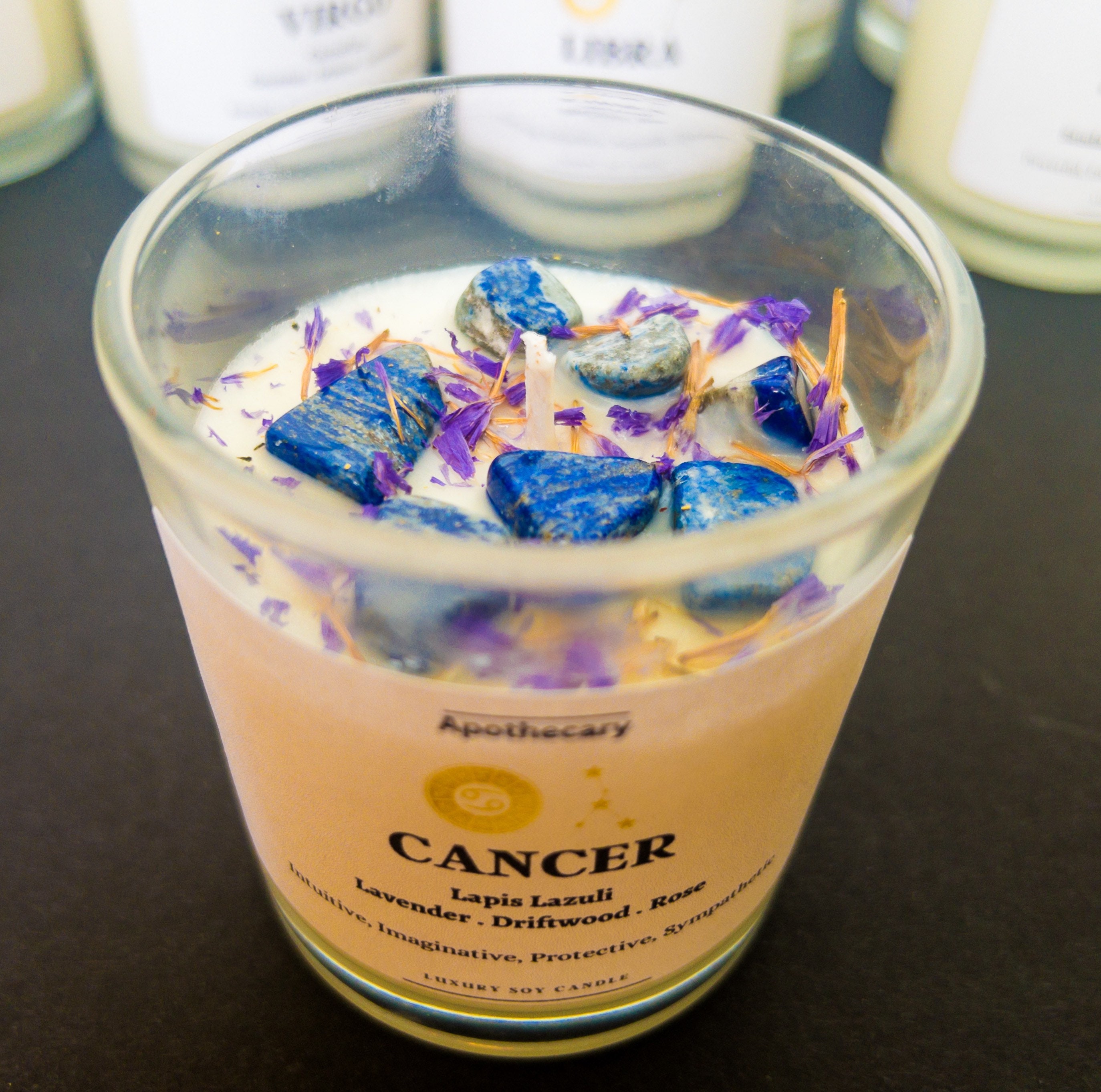 Bulk/wholesale Zodiac Candles With Crystals, Herbs and Flowers ...