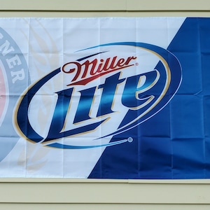 Bandeira Mi**er Lite 36&quot; x 60&quot; 100D Poliéster com Ilhós Nova