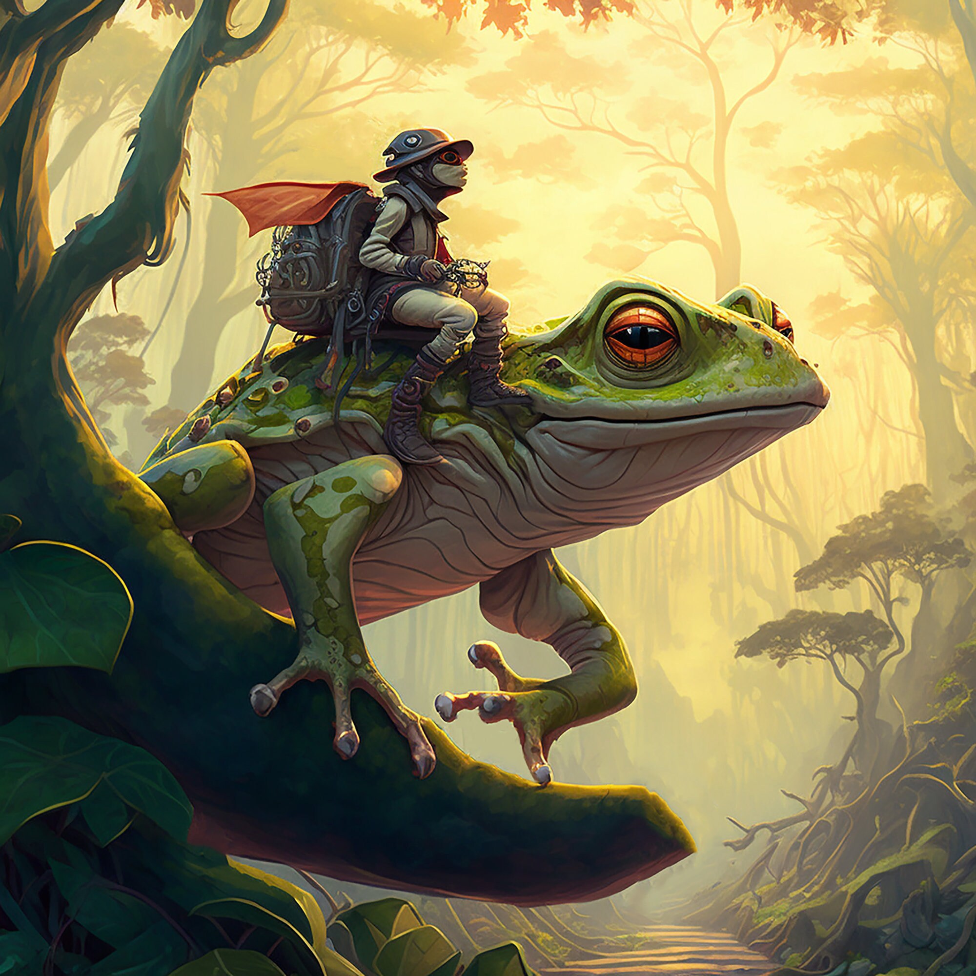 Giant Tree Frog Rider Etsy