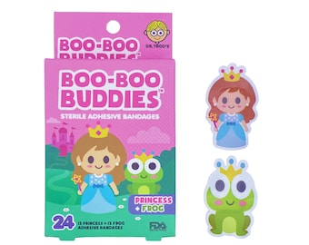 Princess and Frog Bandages - Cute Waterproof Sterile (Pack of 24)