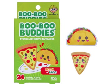 Pizza and Taco Bandages - Sterile, Waterproof, Pack of 24