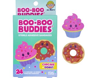 Cupcake & Donut Bandages: Waterproof, Sterile - Pack of 24