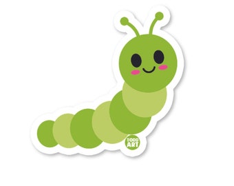 Caterpillar sticker -3 inch Vinyl, Kids Gift, Party Favor, stocking stuffers for kids, Water Bottle sticker, Laptop Sticker