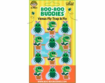 Venus Fly Trap and Fly Sticker Sheet, Boo Boo Buddies Fly and Venus Fly Trap Sticker Pack