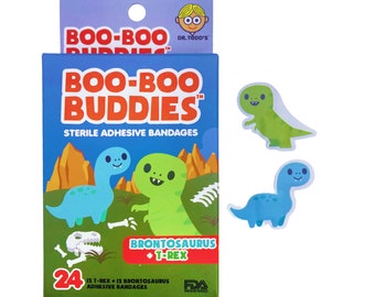 Brontosaurus and T-Rex Dinosaur Bandages - Sterile and Waterproof