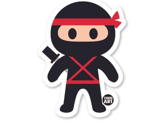 Ninja Sticker: 3" Waterproof Vinyl Decal