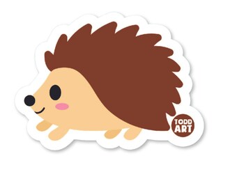 HEDGEHOG sticker -3 inch Vinyl, Kids Gift, Party Favor, stocking stuffers for kids, Water Bottle sticker, Laptop Sticker