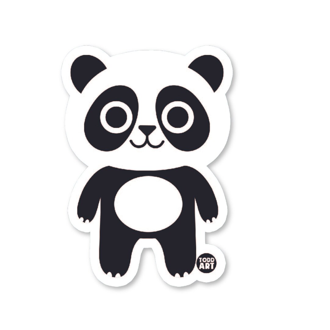 Panda Bear Sticker -3 Inch Vinyl, Kids Gift, Party Favor, Stocking ...