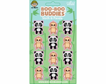 Sloth and Panda Sticker Sheet, Boo Boo Buddies Panda and Sloth Sticker Pack