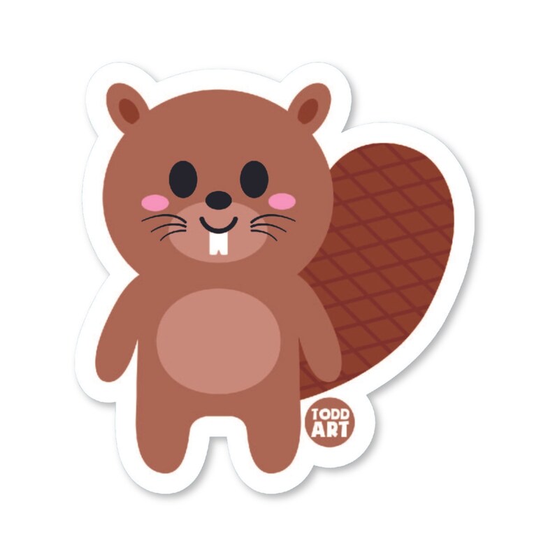 Beaver Sticker: Waterproof Vinyl Decal for Laptop or Water Bottle - Etsy