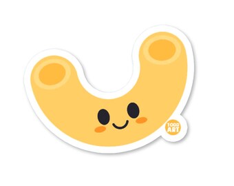 Macaroni sticker -3 inch Vinyl, Kids Gift, Party Favor, stocking stuffers for kids, Water Bottle sticker, Laptop Sticker