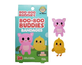Pig and Chick Bandages, stocking stuffer, holiday gifts, cute bandaids kids, fun bandaids for kids, cool bandages for adults