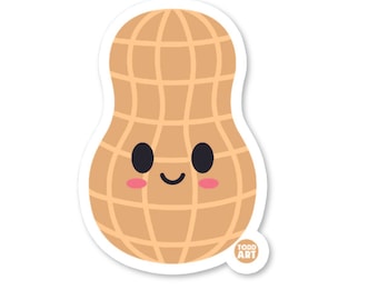 Peanut sticker -3 inch Vinyl, Kids Gift, Party Favor, stocking stuffers for kids, Water Bottle sticker, Laptop Sticker