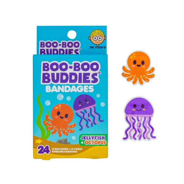 Jellyfish and Octopus Bandages, stocking stuffer, holiday gifts, cute bandaids kids, fun bandaids for kids, cool bandages for adults