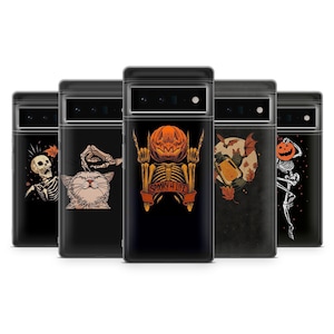 Spooky Phone Case Halloween Cover for Pixel 8, 7A, 7, 6, 6A, 6 Pro, XL, 5A, 4A, 4, 3A XL