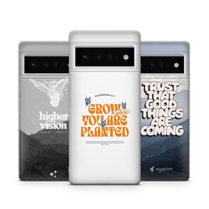 Bible Quote Phone Case Christian Cover for Pixel 8 Pro, 7, 6, 6A, 6 Pro, XL, 5A, 4A, 4, 3A XL